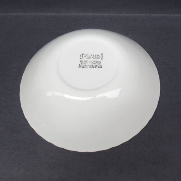J. G. Meakin England China BLUE NORDIC 8 3/8 Inch Round Serving Vegetable Bowl - Picture 4 of 4